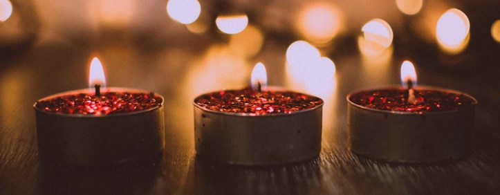 macro shot photography of tea candles relaxation the patchwork fox