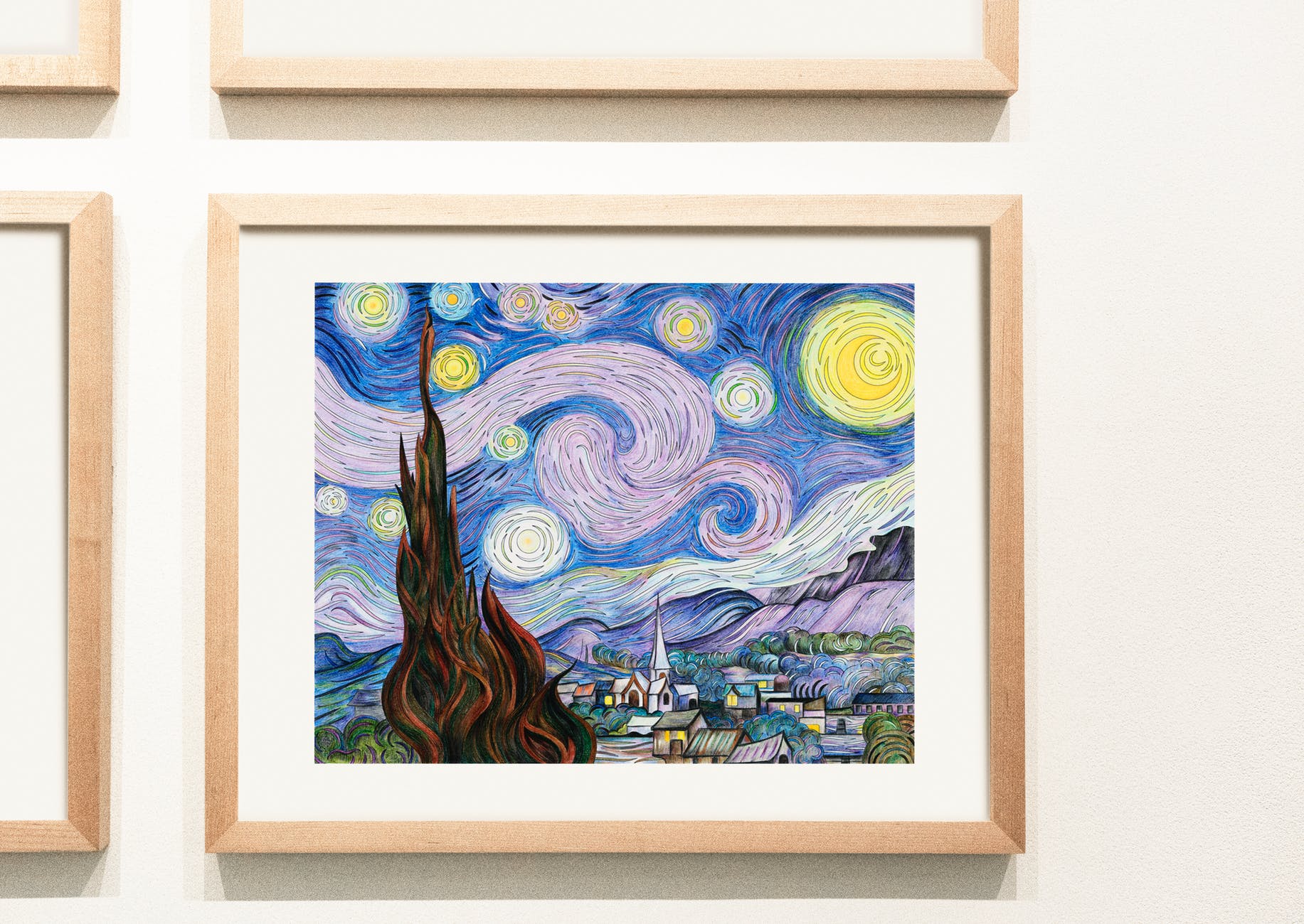 starry night by vincent van gogh painting