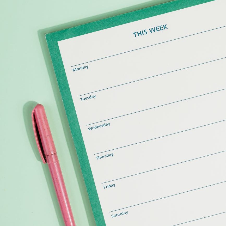 A week planner and pen. (wallflowerhaze.com)